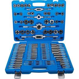 Jeu de Tarauds 110 Pièces - Métrique et Pouces - Acier Durable - Filetage Précis et Polyvalent - BGS