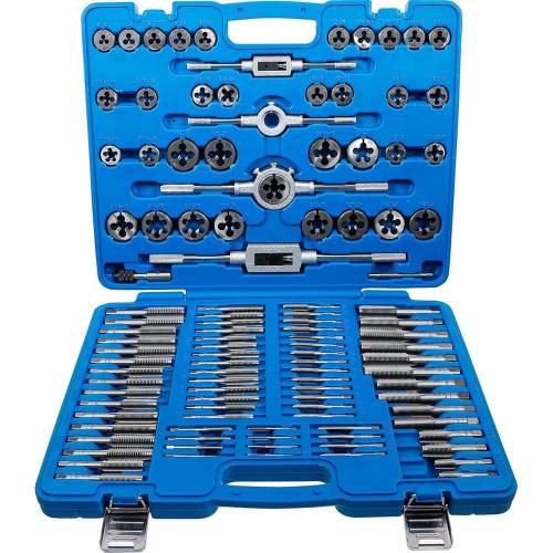 Jeu de Tarauds 110 Pièces - Métrique et Pouces - Acier Durable - Filetage Précis et Polyvalent - BGS