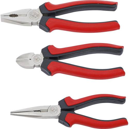 Jeu de Pinces 3 pcs - Acier, Précision et Robustesse, Pro - D-Work