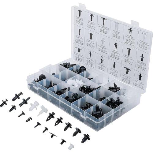 Assortiment Clips de Fixation Auto 415 pcs - Compatible Mazda, GM, Chrysler, Nissan - Fixation Fiable et Polyvalente - BGS