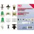 Assortiment Clips de Fixation Automobiles Audi VW - 160 Pièces - Plastique Résistant - Fixation Fiable et Pratique - BGS