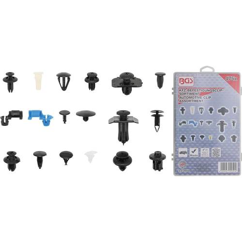 Assortiment Clips de Fixation Automobiles Mazda - 475 pcs - Plastique Résistant - Fixation Sécurisée et Durable - D-Work