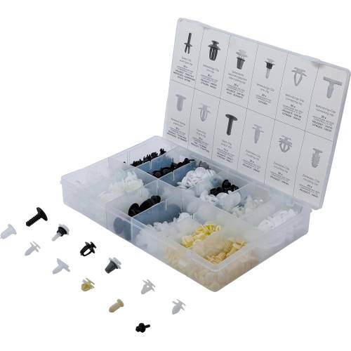 Assortiment Clips de Fixation Automobiles Peugeot Citroën - 345 Pièces - Plastique Résistant - Fixation Fiable et Pratiq - BGS