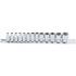 Jeu de Douilles Six Pans 13 pcs 4-14 mm - 6,3 mm (1/4) - Polyvalence et Précision, Acier, Cliquet 1/4 - D-Work