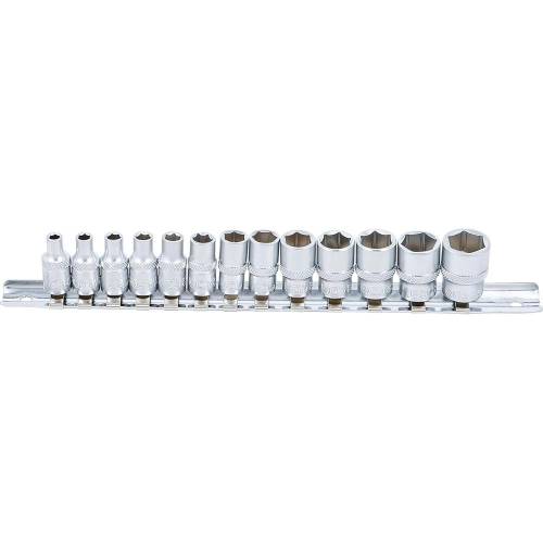 Jeu de Douilles Six Pans 13 Pièces 4-14 mm - 6,3 mm (1/4 ) - Polyvalence et Précision - BGS