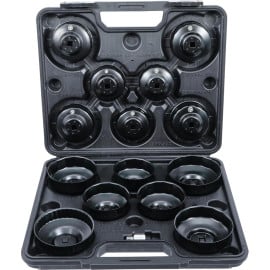 Jeu de Douilles à Filtres à Huile 10 mm (3/8) - 14 pcs - Acier Résistant - Entretien Facile, Pro - D-Work