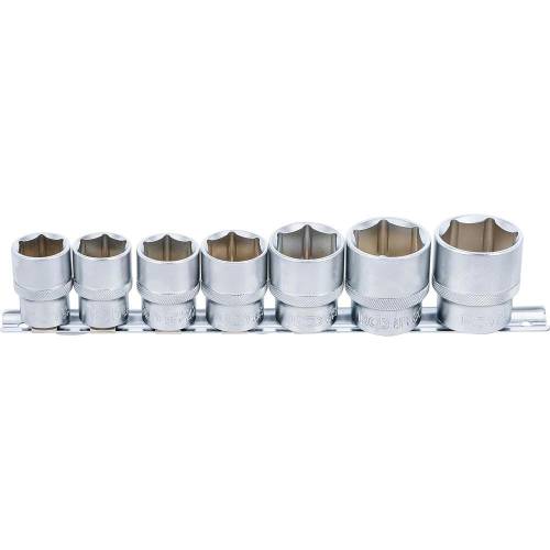 Jeu de Douilles Six Pans 12,5 mm (1/2) 20-32 mm - 7 pcs - Acier Résistant et Précision Professionnelle - D-Work