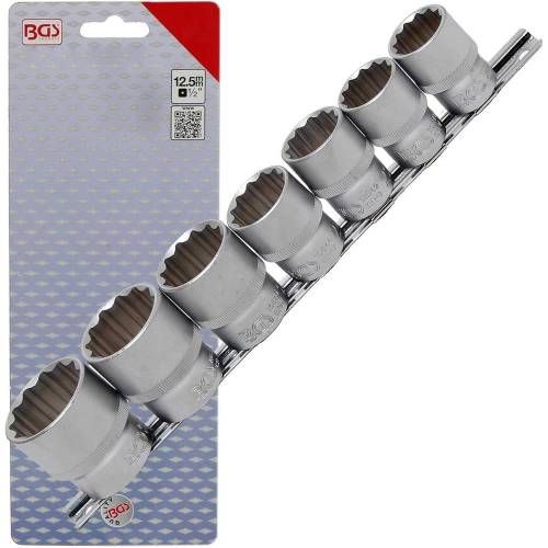 Jeu de Douilles 1/2 7 pièces 20-32 mm - Acier, Douze Pans - Polyvalence et Précision - BGS