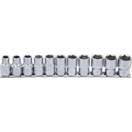 Jeu de Douilles Six Pans 1/2 10-21 mm - 11 pcs - Acier Résistant et Précis - Pro - D-Work