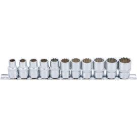 Jeu de Douilles 12,5 mm (1/2) 10-21 mm - 11 pcs - Acier Résistant et Précision Professionnelle - D-Work