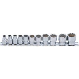 Jeu de Douilles 3/8 10 mm - 11 Pièces, Douze Pans - Précision et Robustesse - BGS