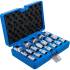 Jeu de Douilles Six Pans 19 pcs 8-32 mm - 12,5 mm (1/2) - Acier Résistant - Polyvalence et Précision - D-Work