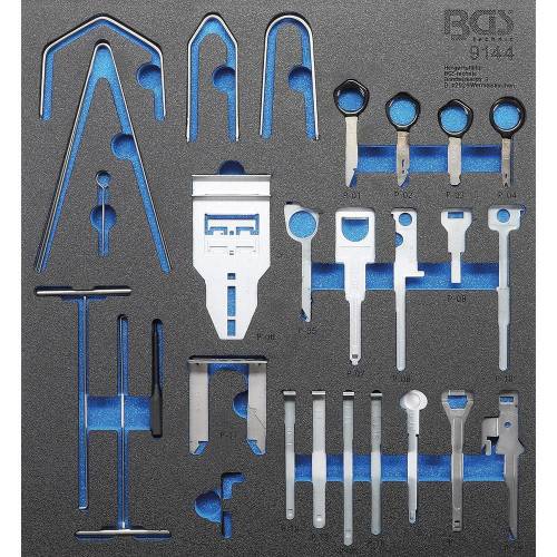 Insert de Servante d'Atelier 52 pcs - Kit de Démontage Radio - Pratique et Complet pour Réparations - D-Work