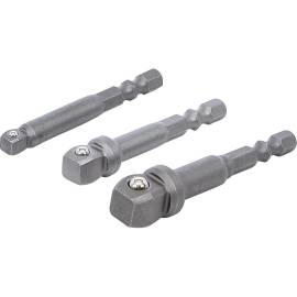 Jeu d Adaptateurs à Bascule de Perceuse 6,3 mm (1/4 ) - 3 Pièces - Compatibilité et Praticité - BGS