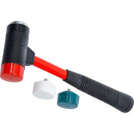 Jeu de Maillets à Tête Interchangeable D.38 mm - Manche en Fibres de Verre - Polyvalence et Durabilité - D-Work