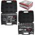 Coffret de Douilles 174 pcs - 6,3 mm (1/4) et 12,5 mm (1/2) - Acier Résistant - Ensemble Complet pour Bricolage et Mé - D-Work