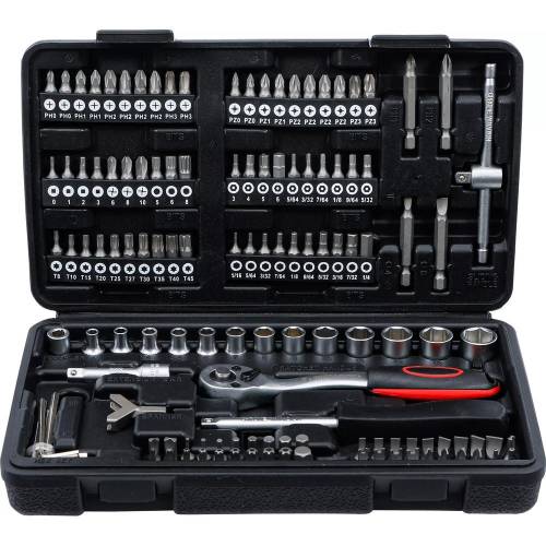Coffret de Douilles 6,3 mm (1/4) 130 pcs - Acier Résistant - Polyvalence et Praticité, Pro - D-Work