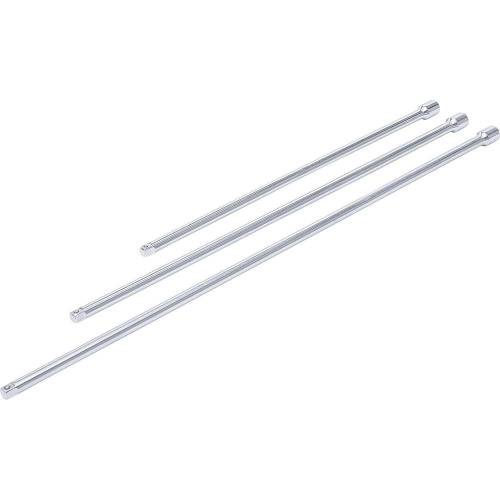 Jeu de Rallonges 6,3 mm (1/4) - 300 / 380 / 450 mm - 3 pcs Acier - Précision et Robustesse, Zones Difficiles - D-Work