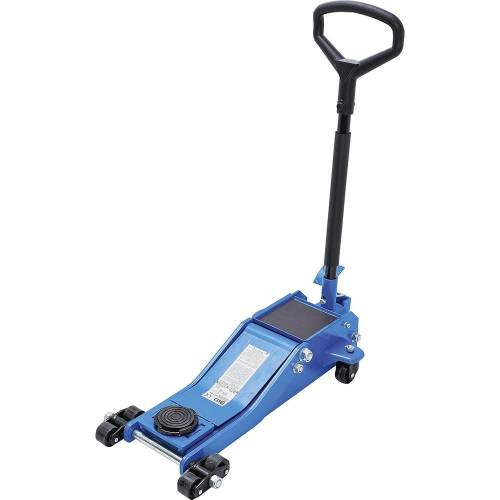 Cric Rouleur Hydraulique Extra Plat 2T - Large 45,2 cm, H. 21 cm, Prof 96,6 cm - Robuste et Pratique pour Levage Facile - D-Work