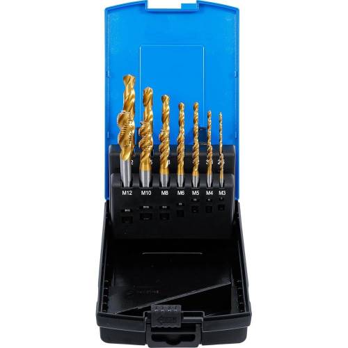 Jeu de Forets Hélicoïdaux et Filières 14 pcs - Acier, Précision et Durabilité, Pro - D-Work