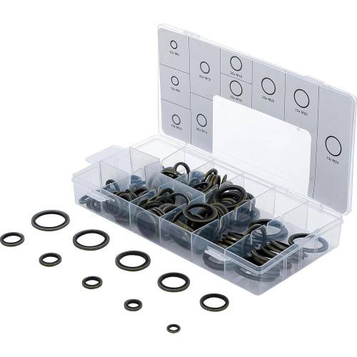 Assortiment de Joints d Étanchéité Métalliques 150 Pièces - Bourrelet Caoutchouc - Réparation Fiable et Durable - BGS