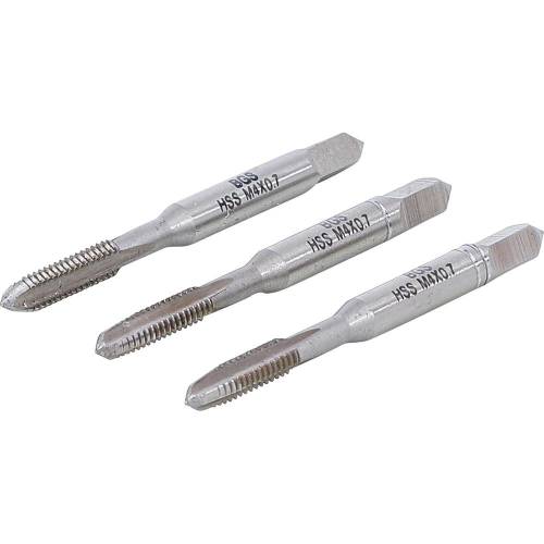 Jeu de Tarauds et Filière M4 x 0,7 - HSS-G, 3 Pièces - Précision et Durabilité - BGS