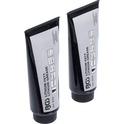 Graisse Lithium pour Mini-Pompe à Graisse - 2 Tubes - Lubrification Efficace et Protection Anti-Usure - D-Work