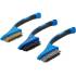Assortiment de Brosses Nylon, Laiton, Acier Inoxydable 165 mm - 3 Pièces - Polyvalence et Durabilité - BGS