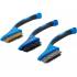 Assortiment de Brosses Nylon, Laiton, Acier Inoxydable 165 mm - 3 pcs - Polyvalence et Durabilité - D-Work