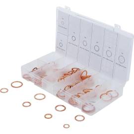 Assortiment de Joints Toriques Cuivre Ø6-20 mm - 95 Pièces - Étanchéité Fiable et Durable - - BGS