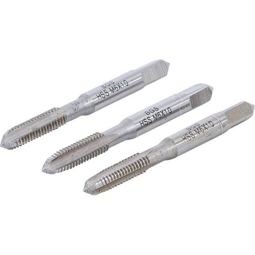Jeu de Tarauds et Filière M6 x 1,0 - HSS-G, 3 pcs - Précision et Durabilité, Acier, Pro - D-Work