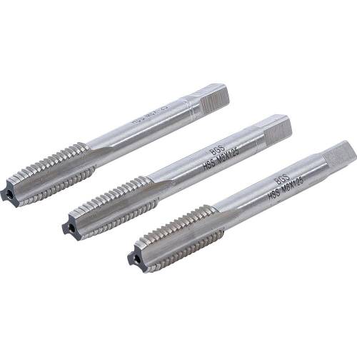 Jeu de Tarauds et Filière M8 x 1,25 - HSS-G, 3 Pièces - Précision et Durabilité - BGS