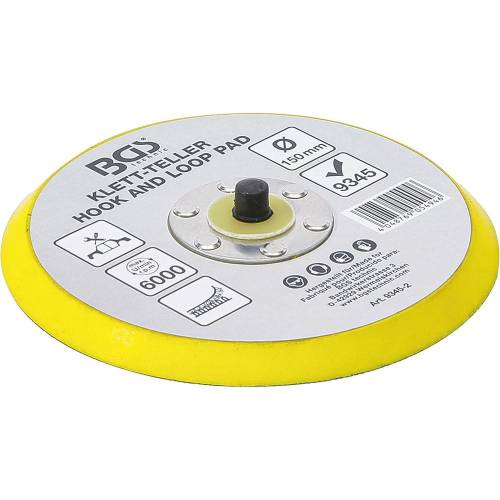 Plateau Autoagrippant Ø150 mm - Compatible Art. 9345 - Fixation Rapide et Pratique - BGS