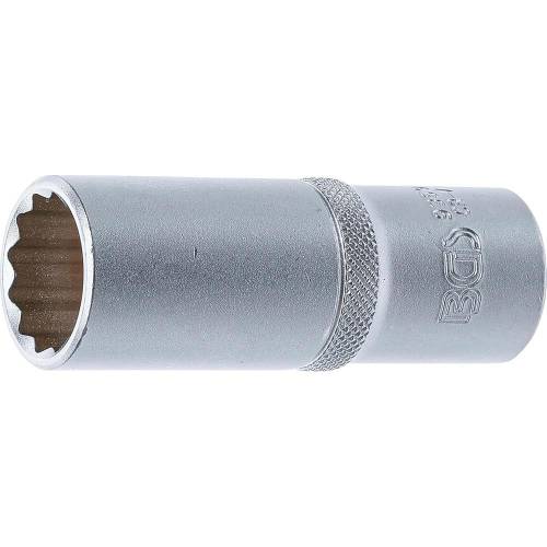 Douille Longue 12 Pans 12,5 mm (1/2) - 20 mm - Acier Résistant - Prise Fiable et Durable, Cliquet 1/2 - D-Work