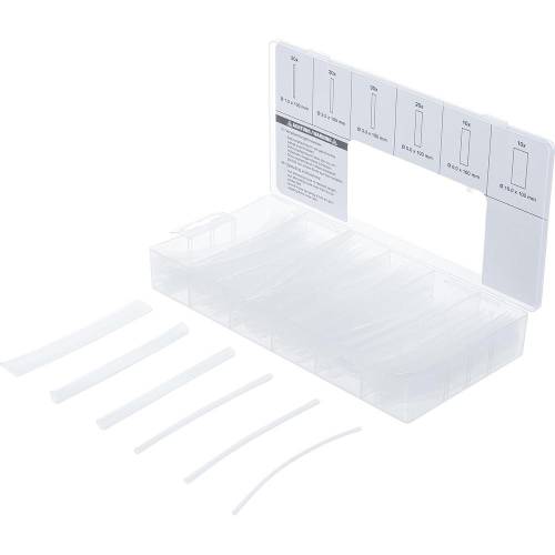 Assortiment de Gaines Rétractables Transparentes - 150 Pièces - Protection et Isolation Électrique - BGS