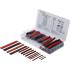 Assortiment de Gaines Rétractables 150 pièces - Rouges et Noires - Isolation et Protection Électrique - BGS