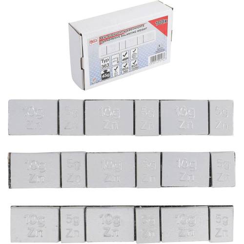 Poids d'Équilibrage Autocollants 45 g - Lot de 100 pcs - Type 363 - Fixation Facile et Précise - D-Work