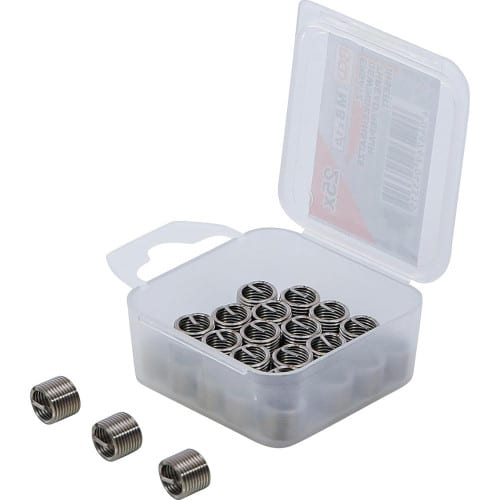 Inserts Taraudés M8 x 1,0 - Lot de 25 pièces - Acier Résistant - Fixation Fiable et Durable - BGS