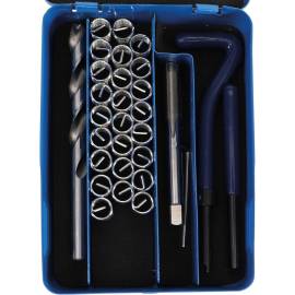 Kit de Réparation de Filets M10 x 1,25 mm - 29 Pièces - Réparation Précise et Durable - BGS