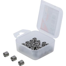 Inserts Taraudés M7 x 1,0 mm - Lot de 25 pièces - Acier Résistant - Fixation Fiable et Durable - BGS