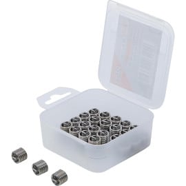 Inserts Taraudés M9 x 1,25 - Lot de 25 pcs - Acier Résistant - Fixation Fiable et Durable, Plastique - D-Work