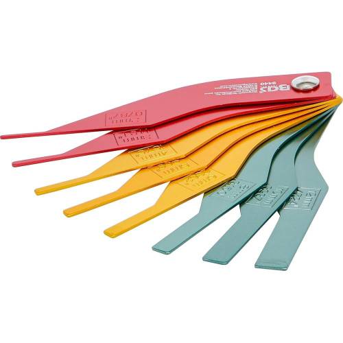 Jeu de Calibres d'Usure de Plaquettes de Frein 8 pcs - Aluminium - Mesure Précise et Durable - D-Work