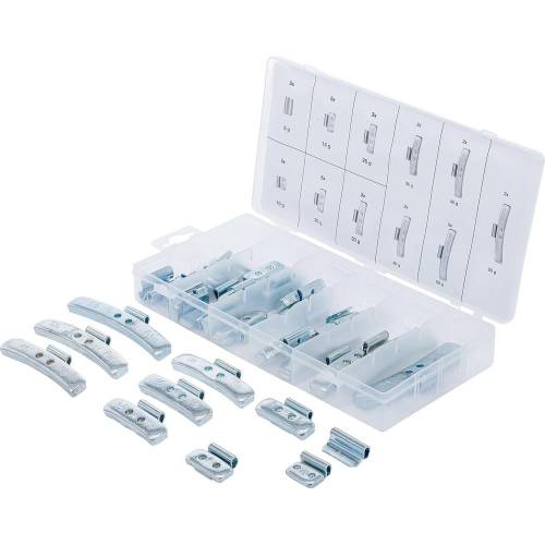 Assortiment de Poids d'Équilibrage 36 pcs - Métal, Précis et Durable - D-Work