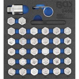 Insert de Servante d Atelier 1/6 - Jeu 35 pcs d Outils pour Écrous Antivol Mercedes-Benz - Précision et Sécurité - D-Work