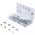 Assortiment de 80 Colliers de Serrage Acier à Ressorts - Dimensions 11x3.3x22.6 cm - Résistants et Flexibles pour Fixation - BGS