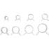 Assortiment de 80 Colliers de Serrage Acier à Ressorts - Dimensions 11x3.3x22.6 cm - Résistants et Flexibles pour Fixation - BGS