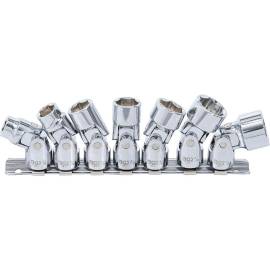 Jeu de 7 Douilles Articulées Six Pans - Carré Femelle 10 mm (3/8 ) - 3/8 à 3/4 en Pouces - Polyvalence et Précision - BGS