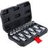 Jeu d'Embouts et Douilles 12,5 mm (1/2) - Profil Torx / Profil E, 19 pcs - Polyvalent et Pratique pour Bricolage - D-Work