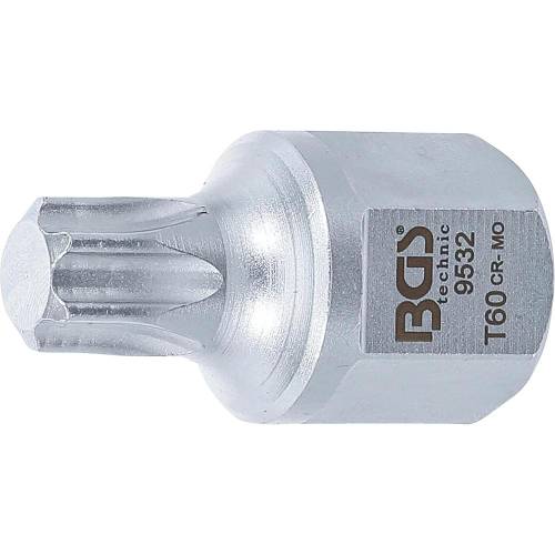 Douille à Embouts pour Courroies en V 12,5 mm - Hexagone Mâle 22 mm, Profil Torx T60 - Précision et Robustesse - BGS