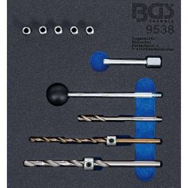 Insert de Servante d Atelier 1/6 - Kit Réparation Filetages, 10 Pièces - Fixation Vis Injecteur - BGS